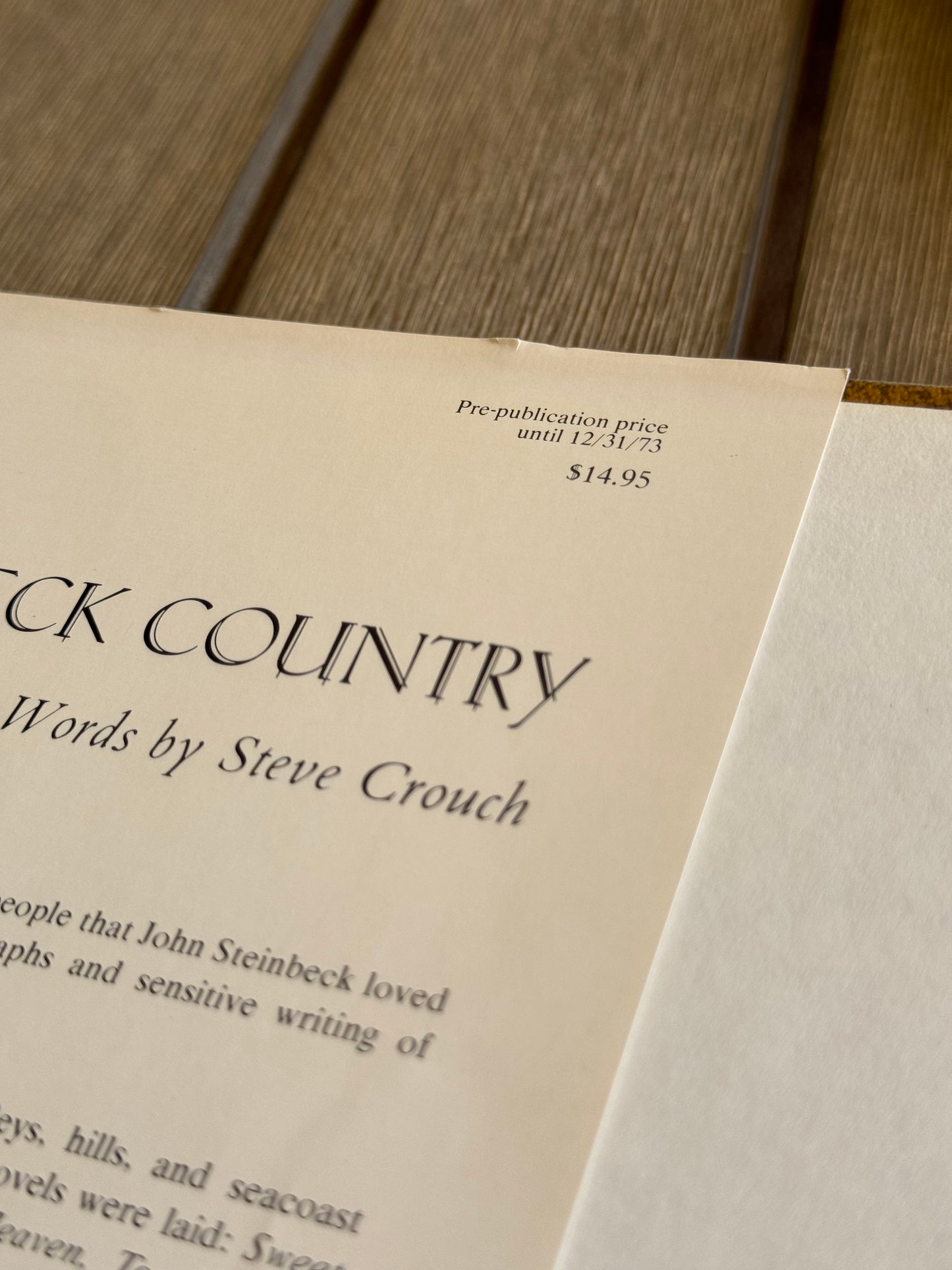 Steinbeck Country Hardcover Book